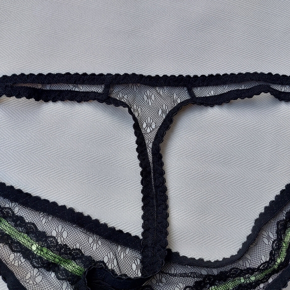 Agent Provocateur Black Green Knickers Forever Thong L Large - Picture 11 of 16